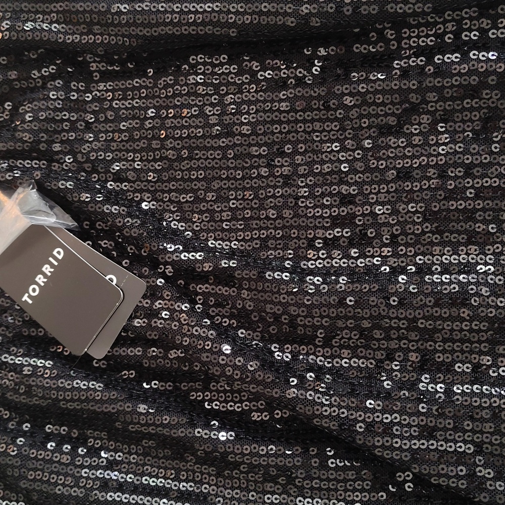 NWT Torrid Sequin Bubble Hem Blouse 3X - Picture 16 of 16